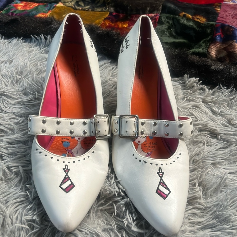 White punk shoes Sz 10 from Barneys NY